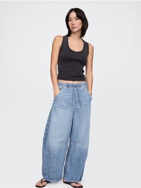 XXL GAP Medium Wash Barrel Jean